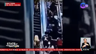 Escalator sa isang mall, biglang dumausdos pababa | SONA