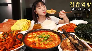 Korean Home-cooked meals 🍚 spicy bulgogi,kimchi,spam,egg roll,etc MUKBANGㅣEATING SHOWㅣREALSOUNDㅣASMR