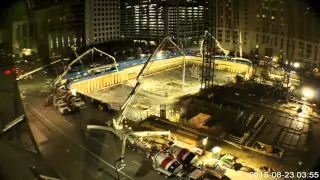 A 20-hour concrete pour, planned to the minute