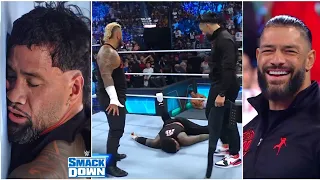 Roman Reigns & Solo Sikoa Brutal Attack Jey Uso Smackdown highlights #romanreigns #jeyuso #smackdown