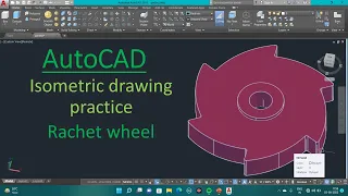 AutoCAD 3d practice drawing | 3d isometric drawing | 3d isometric drawing for beginner: CAD-In