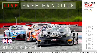 LIVE | Free Practice | Brands Hatch | Fanatec GT Europe 2024 (English)