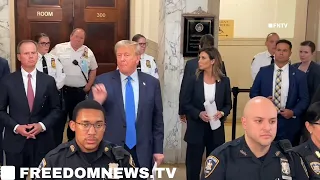 "Getting Away with Murder" - Trump Attacks Judge in his Fraud Trial Right Outside His Door