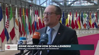 Selenskyj attackiert Österreich mit Sanktionen - und Außenminister Schallenberg stellt sich tot