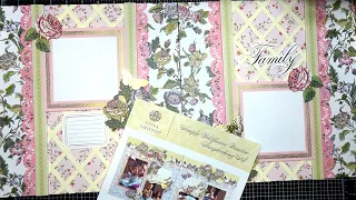 Anna Griffin "Simply Wildflower Meadow" Scrapbooking Kit 2-Page Layout w/Trellis Tutorial! Pages 3-4