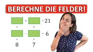 🤯 MATHE RÄTSEL ZAHLEN | Welche Zahlen fehlen in den grünen Feldern? Knobelaufgabe Gleichungen lösen!