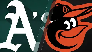 A's score 10 in the 3rd, hold O's to 1 hit: 9/12/18