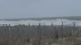 (RAW video)wow look at the Wave Action in Rehoboth Beach DE late season Nor Easter. may 8th 2022