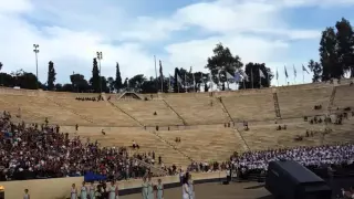 Olympic flame handover 2016 at the Panathenian stadium