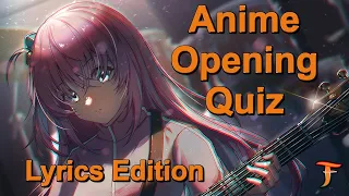 Anime Lyrics Quiz — Skipping Lines Edition [Banned Anime Songs, 30 OP + 1 Bonus] #1