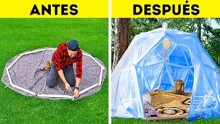 CÓMO CONSTRUIR UN DOMO GEODÉSICO CON CUBIERTA || ASOMBROSAS CREACIONES PARA TU PATIO