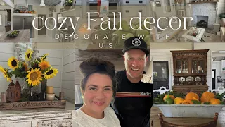 Cozy Fall Decor - Decorate with Me - 5 Fall Decorating ideas - Home Decor Shop with Me