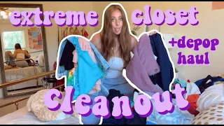 extreme closet cleanout + depop selling