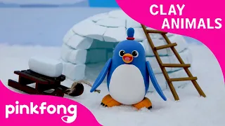 How to Make a Clay Penguin | Clay Animals | Arts and Crafts | Pinkfong Craft time for Children