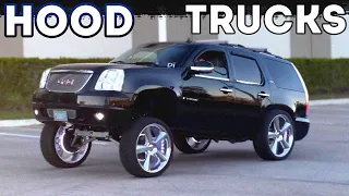 Hood Trucks Clapped with Awesome Loud Pipes Exhaust! Lifted and Squatted Trucks ep.5