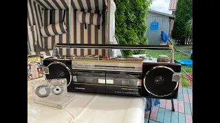 Sanyo MW-15 versus a JVC cassette, trying to make a recording. A test passed! Golden 80s 4ever