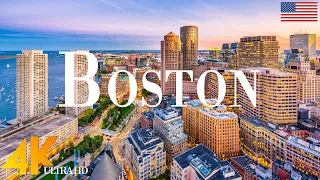 Boston 4K drone view • Stunning Footage Aerial View Of Boston | Relaxation film with calming music