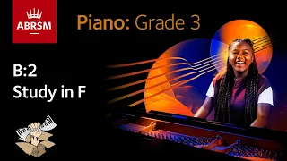 Study in F / ABRSM Piano Grade 3 2023 & 2024, B:2 / Synthesia Piano tutorial