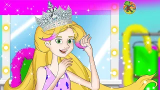 長髮公主芮龐茲 - 2個故事 (Rapunzel in Chinese) | KONDOSAN 中文 - 童話故事 | 兒童動畫 | 卡通