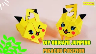 DIY Origami Jumping  Pikachu Pokemon - How To Make Origami Jumping Pikachu Pokemon