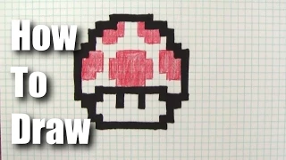 How To Draw a 8-bit Mario Mushroom