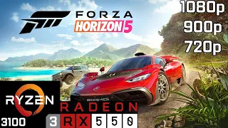 Forza Horizon 5 on RX 550 | 1080p - 900p - 720p - Low - Medium Settings | Ryzen 3 3100