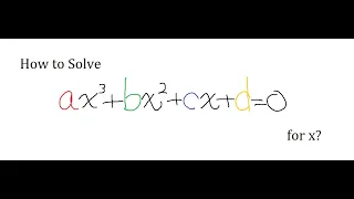 [Algebra] Is there any cubic formula?