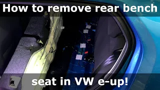 How to remove the rear seat bench in Volkswagen e-up