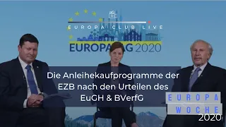 Europa Club Live: "Die Anleihekaufprogramme der EZB nach den Urteilen des EuGH & BVerfG"