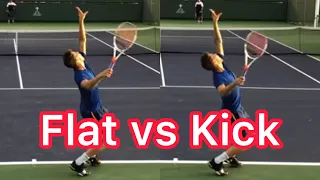 Flat Serve vs Kick Serve Analysis (Dominic Thiem Tennis Serve)