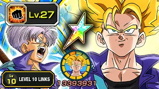 100% AGL TRANSFORMING TRUNKS LEVEL 10 LINKS WITH LVL 27 CRIT! Dragon Ball Z Dokkan Battle