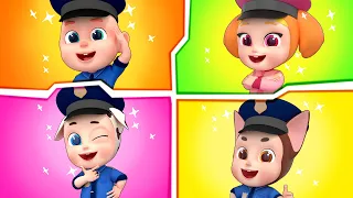 Police Officer Team - Job and Career Song | Rosoo - Nursery Rhymes & Kids Songs