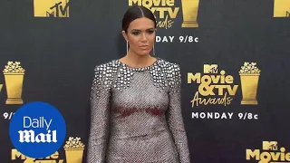 Mandy Moore sizzles in silver mini dress at MTV Movie Awards