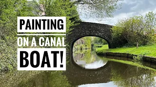 Watercolour Painting on a Canal Boat!