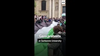 Gaza protests at Sorbonne University