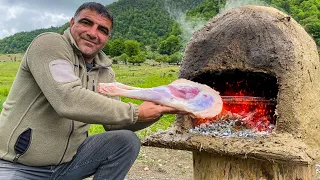 We Built a Homemade Clay Oven and Cooked a Thigh of Lamb in it for a Family Dinner!