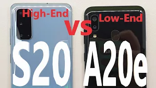 Samsung Galaxy S20 vs Samsung Galaxy A20e - SPEED TEST + multitasking - Which is faster!?