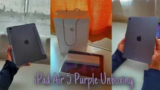 iPad Air 5 Unboxing – Purple (256GB) and Apple Pencil 2 + Accessories