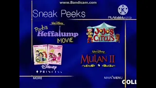 Sneak Peeks Menu to Disney Princess Stories/Party Volume 2 2005 DVD (with the 2nd version)