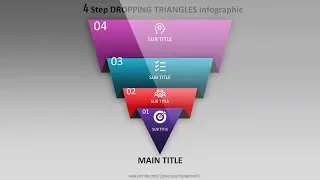 10.Create 4 Step FALLING TRIANGLES Infographic PowerPoint Presentation|Graphic Design|Free Template