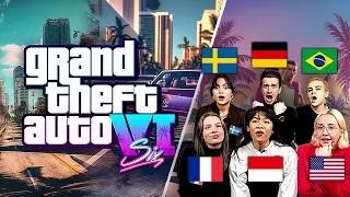 GTA 6 Trailer REACTION! People from 6 countries React GTA, Valorant, Overwatch, Tekken Trailer!!!