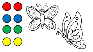 Let's Learn How to Draw & Paint Butterfly | Painting, Drawing, Coloring for Kids | Art Lanthe