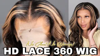 New HD lace 360 Wig with Transparent Drawstring HIGHLIGHT HD LACE *UPGRADED HAIRLINE*