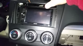 Stereo removal for XV Crosstrek with automatic climate control