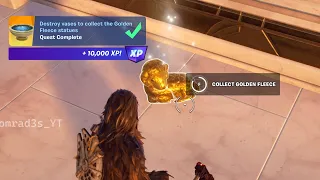 Destroy vases to collect the Golden Fleece statues Fortnite