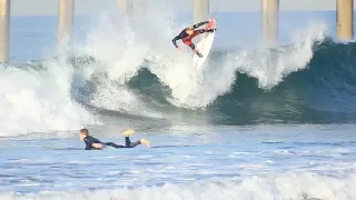Surfing HB Pier | March 19th | 2018 (RAW)