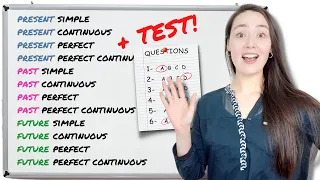 ALL 12 ENGLISH TENSES IN 1 HOUR! + TEST