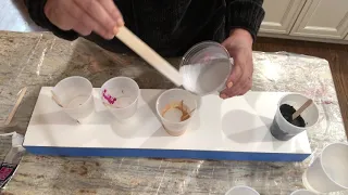 #47.  Fluid acrylic pouring for beginners.  Drama piece at the end.