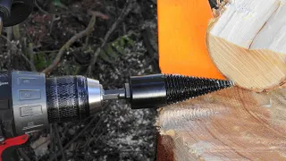 Halkaisuruuvi ja puunkaato | Splitting Screw for Drill / The Tree Felling