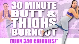 30 Minute BUTT AND THIGHS WORKOUT WITH MINI BANDS! 🔥BURN 340 CALORIES!* 🔥with Sydney Cummings